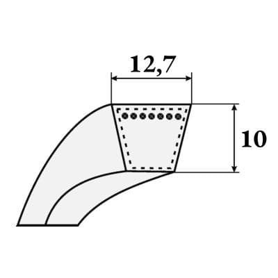 Кабели Ремень клиновой SPA 957 SWR Кабели Ремень клиновой SPA 957 SWR