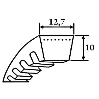 Кабели Ремень клиновой XPA 857 SWR Кабели Ремень клиновой XPA 857 SWR